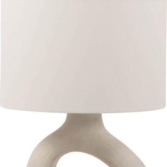 HOME DELUXE Grande lampe de table asymétrique LOLA - Beige | Lampe de table Lampe de bureau Lampe de chevet