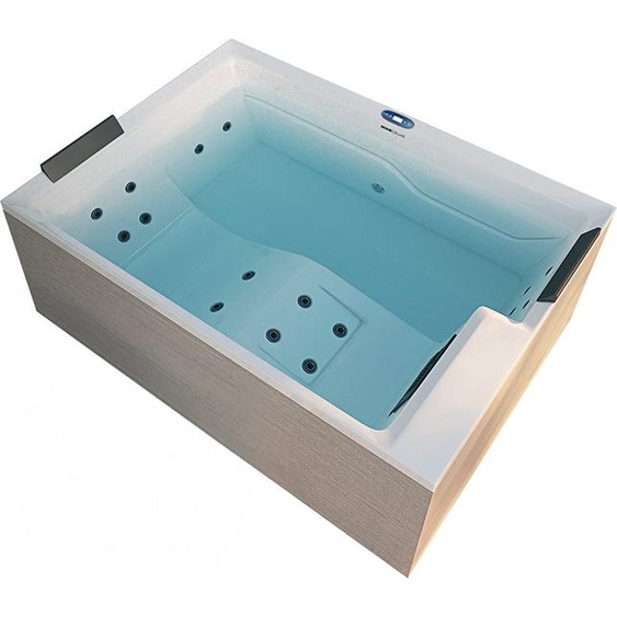 HOME DELUXE - Jacuzzi dextérieur NIMBUS DELUXE PURE - sans escalier et couverture thermique - dimensions : 190 x 140 x 70 cm- chauffage inclus, 18 jets de massage I Jacuzzi dextérieur pour 2 personnes