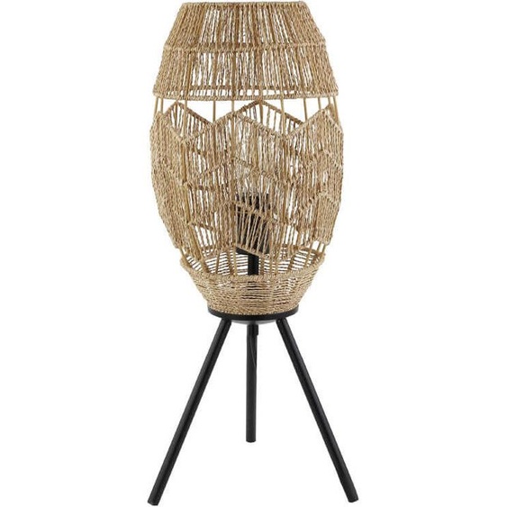 HOME DELUXE Lampe de table en jute KIKO - Nature | Lampe de table boho, lampe de table skandi, lampe de table en jute