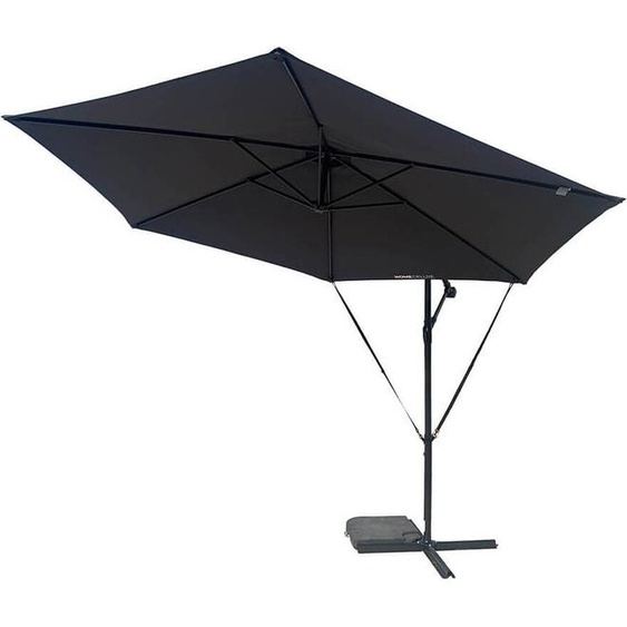HOME DELUXE Parasol pliant avec couverture SOLANA - Anthracite | Parasol pliant, parasol à manivelle, parasol inclinable,