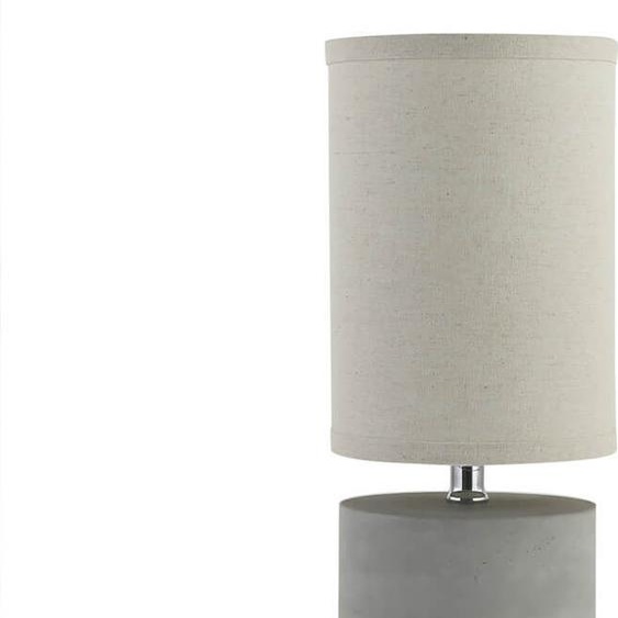 HOME DELUXE Petite lampe de table aspect béton - Gris | Lampe de table, lampe de chevet, lampe moderne, abat-jour en tissu, aspect béton