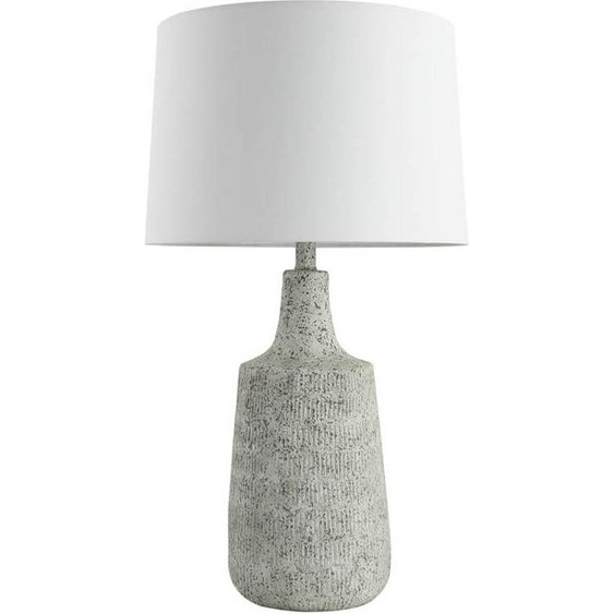 HOME DELUXE Petite lampe de table aspect pierre CARO - Blanc | Lampe de table Lampe de bureau Lampe de lecture