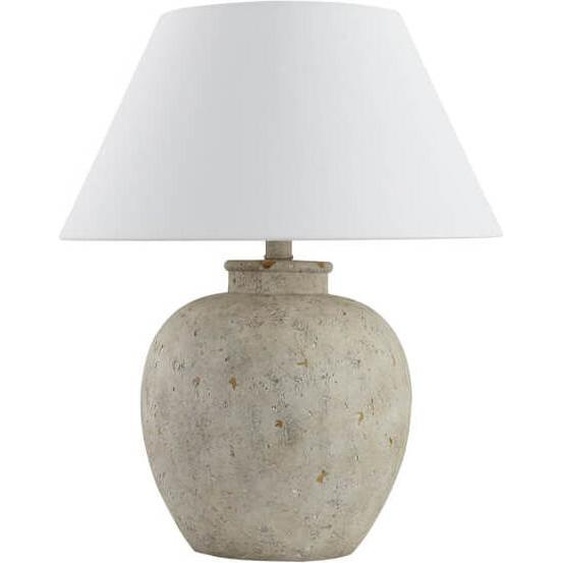 HOME DELUXE Petite lampe de table aspect pierre LENE - Blanc | Lampe de table Lampe de bureau Lampe de chevet