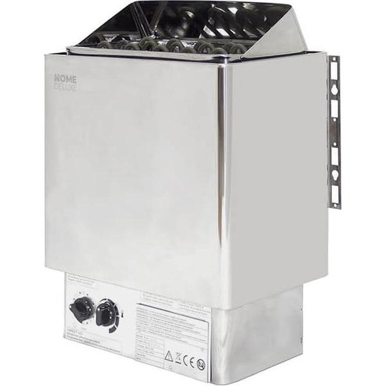 HOME DELUXE - Poêle à sauna KIVA 4.5 kW - 56 x 28 x 14 cm | incl.intégrée & minuterie