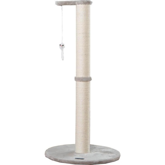 HOME DELUXE - Poteau à griffer NEVA - Couleur : gris, dimensions : 101 x 49 x 49 cm, matériau : polyester, sisal, structure : MDF I Arbre à chat Poteau à griffer Tronc à griffer