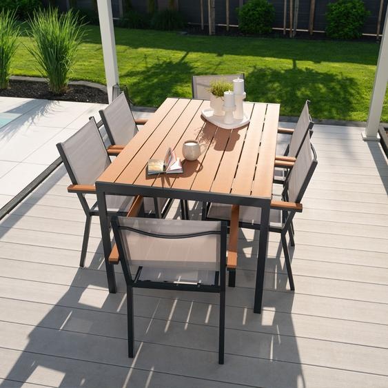 HOME DELUXE Salon de jardin CANTOS SEDIA 150 x 90 cm |Meubles de jardin, meubles de salon, table en aluminium, table de balcon