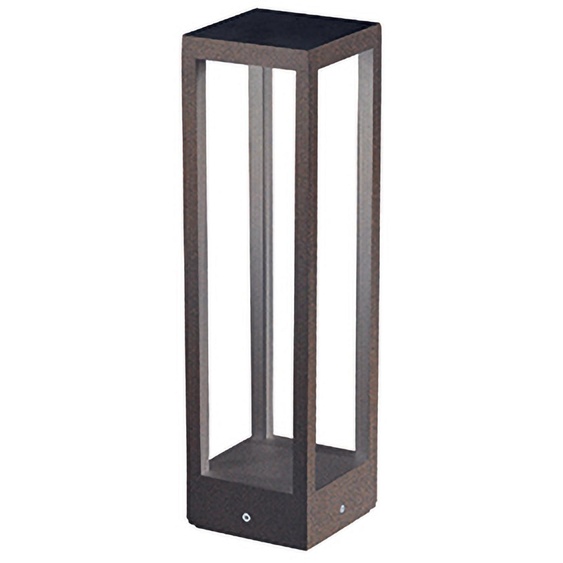 Home Pole - Poteau De Jardin Led À Fixer Au Sol - Veilleuse Chaude 3000K 230V 15W 1590Lm Zafferano - Corten