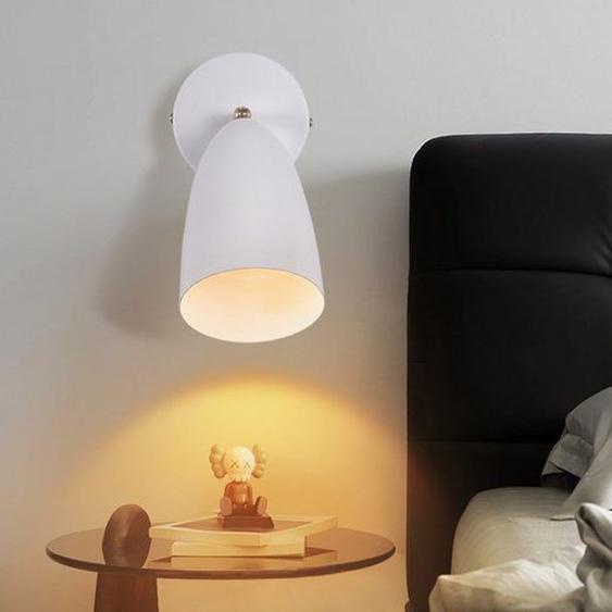 Homefire Applique Murale Intérieure Blanc Vintage Spot Mural Réglable Chambre Max.40W