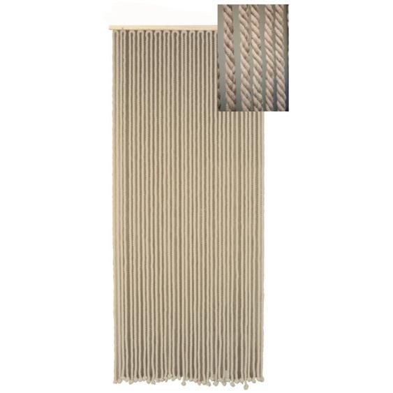 Rideau de porte en corde tressée coton écru 90 x 200 cm - Morel
