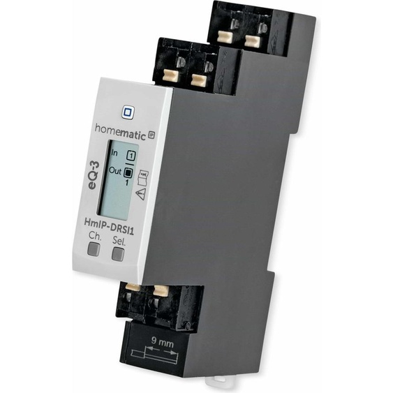 Homematic 154684A0 - Actionneur de commutation IP pour montage sur profilé chapeau - gris