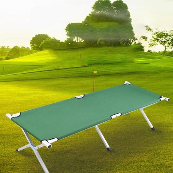 Lit de bureau pliant - HOMEWELL - Vert - Facile dentretien - 190x62x42cm - 100kg max