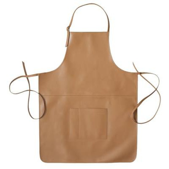 Honoré - Tablier en cuir de veau couleur Tabac