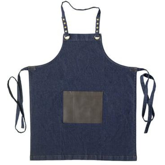 Honoré - Tablier en tissu avec poche en simili cuir