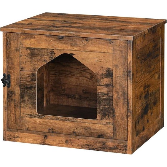 HOOBRO Maison pour chats Armoire à litière Porte unique Marron vintage