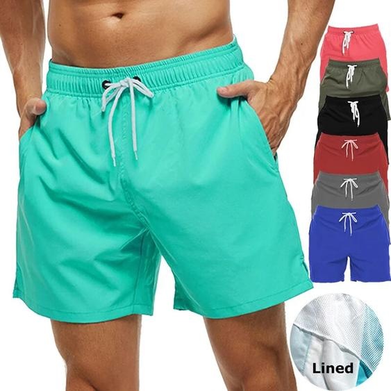 HooThreads Maillot de bain dété pour hommes, short de plage à séchage rapide, avec poches latérales et doublure en maille