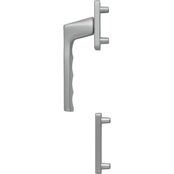 HOPPE Demi-garniture de poignée de fenêtre TOULON extérieur haut, aluminium effet inox