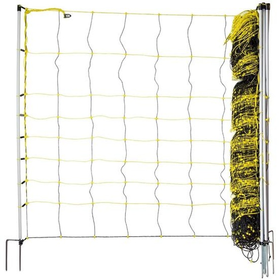 horizont Filet pour moutons horinetz 105 cm 50 m Filet de pâturage électrifiable pour moutons et chèvres Double pointe Grande stabilité Piquets robustes Haute conductivité Clôture sécurisée Filet de pâturage