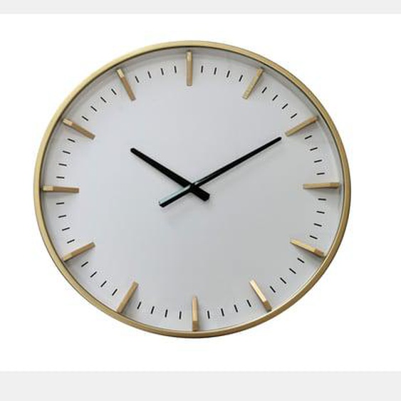 Horloge blanche et dorée 50cm