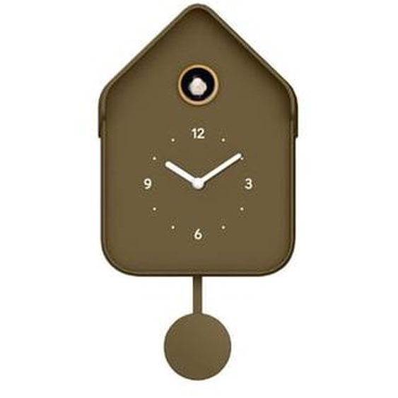 Horloge coucou kaki 20.6x39cm
