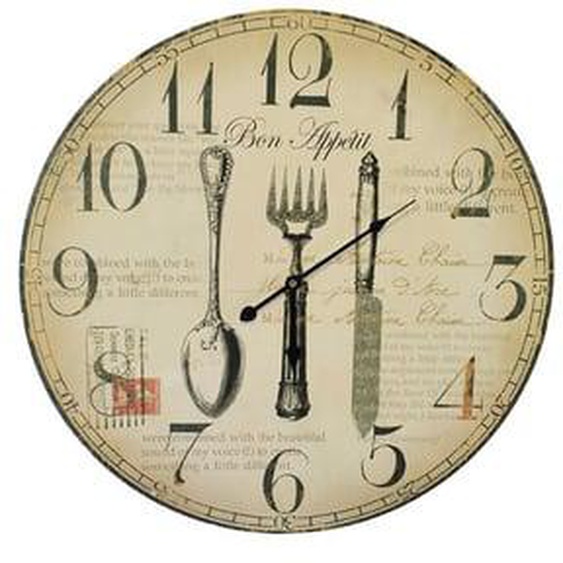 Horloge couverts crème 58cm