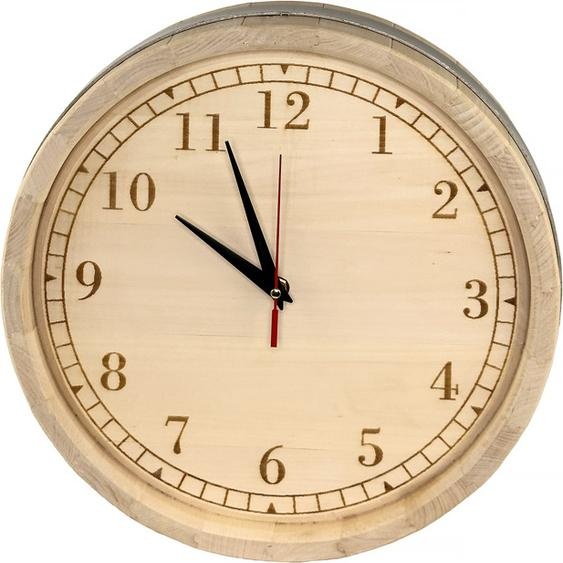 Horloge en tilleul, cadran classique D330 mm