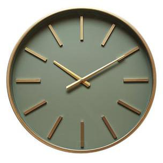 Horloge fond kaki doré 50cm