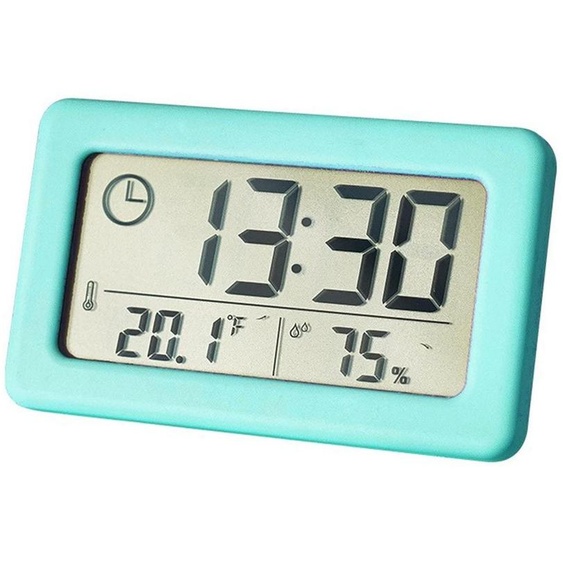 Horloge LCD numérique, affichant la température et lhumidité, grand écran, format 12/24 heures