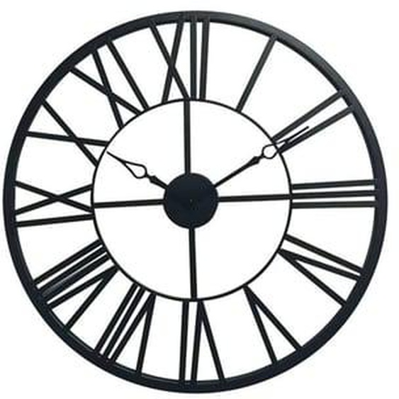 Horloge métal noir ajourée 65cm
