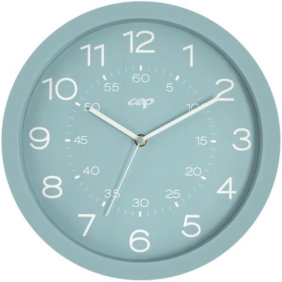 Horloge murale à quartz silencieuse CEP Riviera vert deau, Ø 30 cm