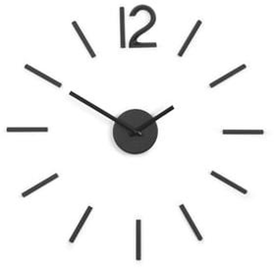 Horloge murale en métal noire