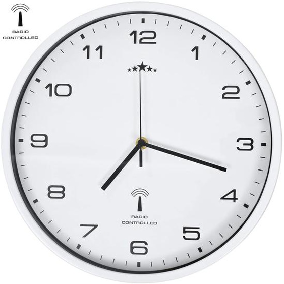 Horloge murale radioguidée avec mouvement à quartz 31 cm Blanc