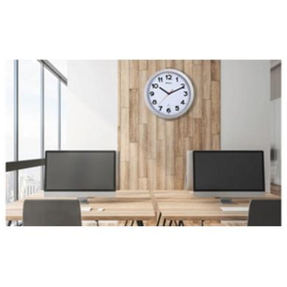 Horloge murale radioguidée MAULstep, argent