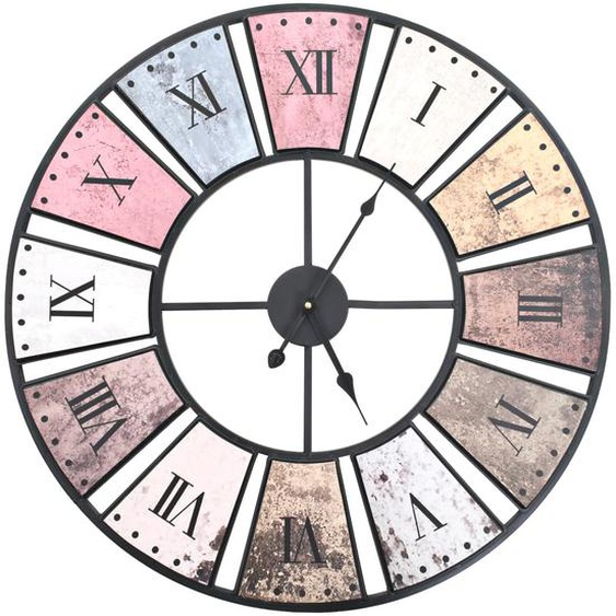 Horloge murale vintage avec mouvement à quartz 60 cm XXL