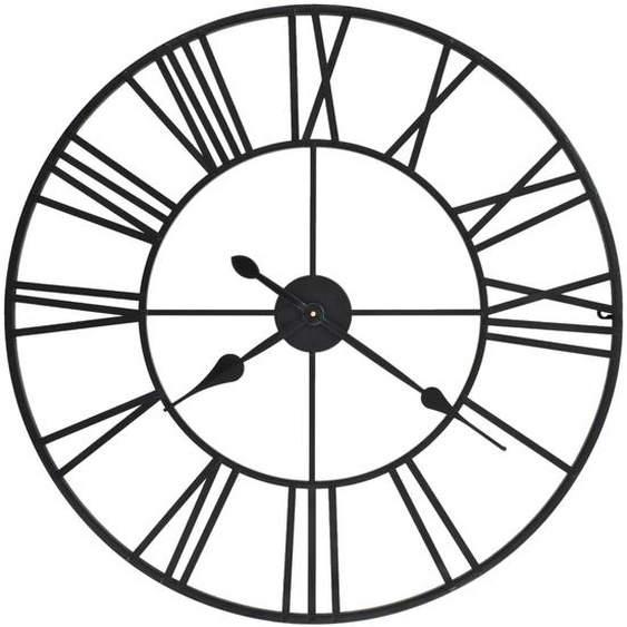 Horloge murale vintage avec mouvement à quartz Métal 80 cm XXL