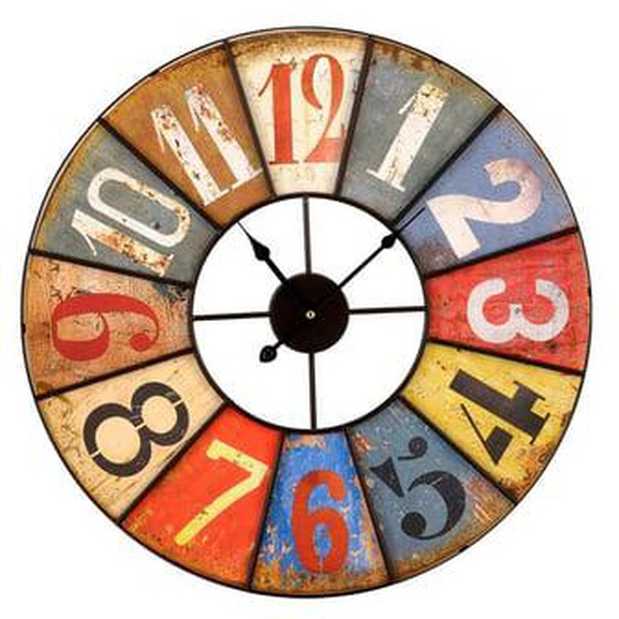 Horloge ronde ajourée en métal 58cm
