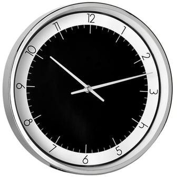 Horloge ronde bicolore en métal chromé 30x30cm