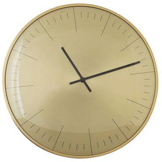 Horloge ronde convexe dorée 30cm