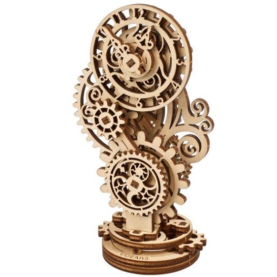 Horloge Steampunk 2.0 – Maquette En Bois Mécanique À Construire, Puzzle 3d Décoratif Brown