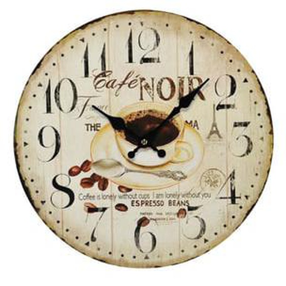 Horloge vintage café crème 34cm