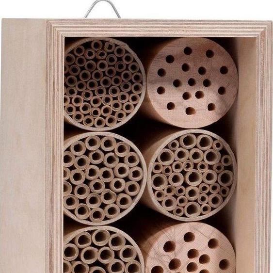 Hôtel à abeilles professionnel - modèle de nichoir massif - hôtel à insectes pour abeilles - 16 x 125 x 23 cm - naturel