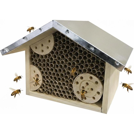 Hôtel pour abeilles relaxdays avec toit métallique