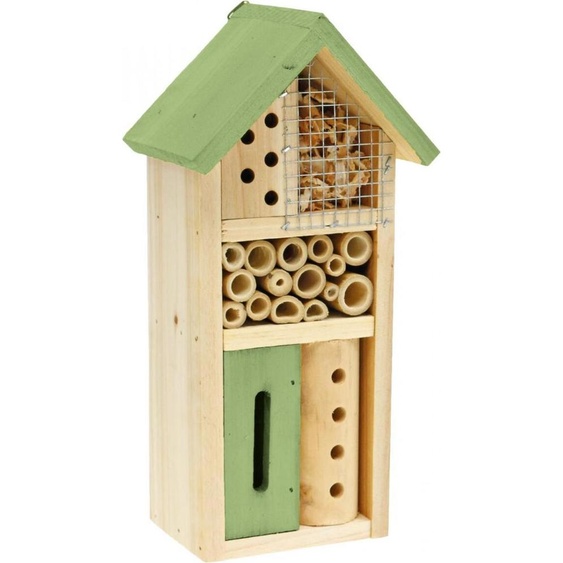 Hôtel pour insectes en bois Vert Jardin Nichoir pour abeilles 26cm