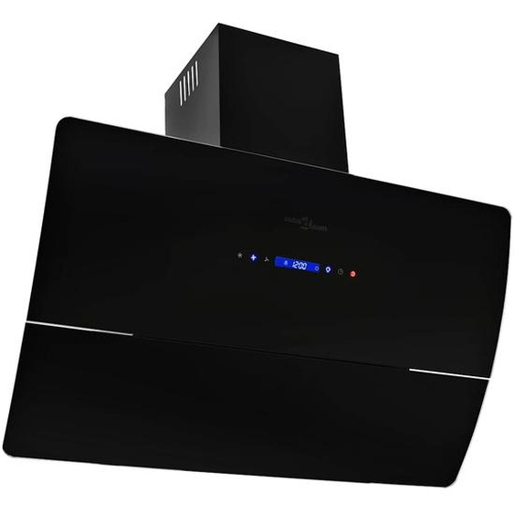 Hotte murale acier inoxydable 756 m³/h 90 cm Noir