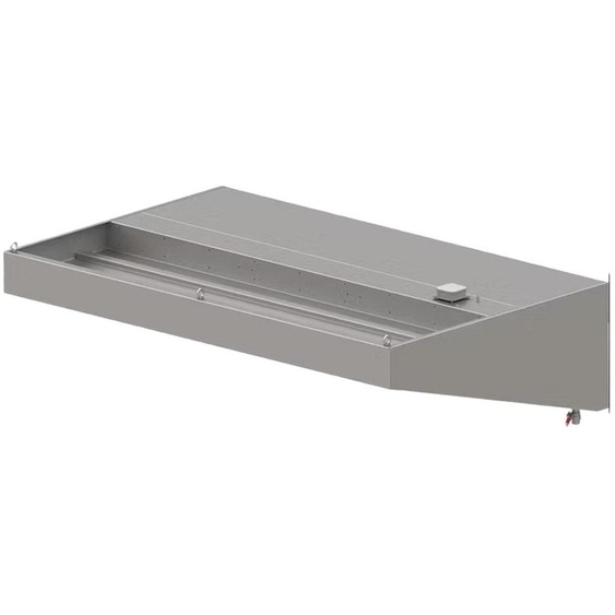 Hotte murale « Expert Line », modèle incliné 1100 mm x 1100 mm avec filtre cyclone/labyrinthe LC2 de type A