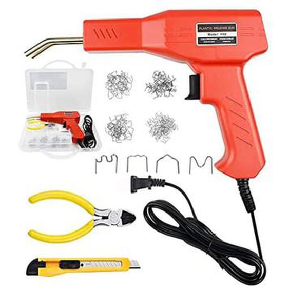 Houhence - Machine à souder le plastique 50 w, machine à souder le plastique 220 v, 200 agrafeuses thermiques 50 w, kit de réparation de soudage