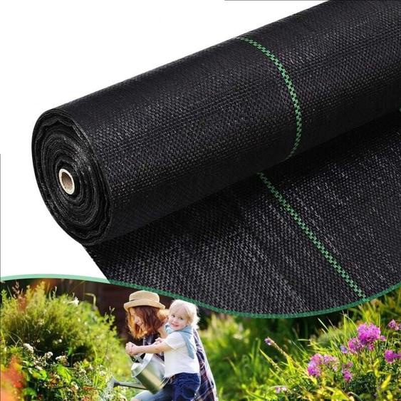 Houhence - Toile de Paillage 2x10M - Geotextile de Paillage Contre Les Mauvais Herbes en 100g/m² Fibres de Polypropylène Tissées Perméable à leau,