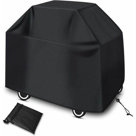 Housse Barbecue, Bâche de Protection bbq Exterieur, Housse Plancha Imperméable, Protection uv, Coupe-Vent, Anti-poussière (147x61x117cm Noir)