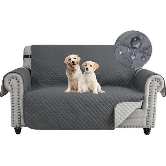 Housse Canapé 2 Places  Impermeable Housse de Canapé avec Accoudoirs,Universelle Housse Canape Protege Canape Chat Chiens Griffures