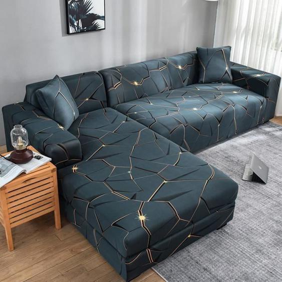 Housse Canapé dangle,3 Places+2 Places+2 Taie doreiller,Extensible Couverture de Canapé en Forme de L