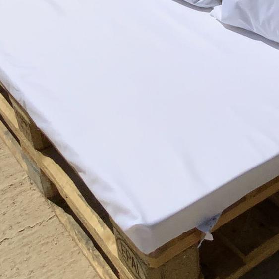 Housse dassise pour salon palette tissus ultra résistant Blanc 80x120x10 cm